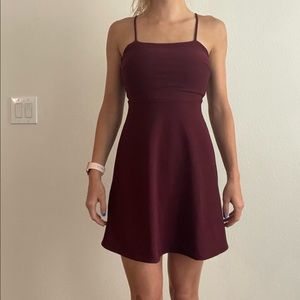 MAROON SKATER DRESS